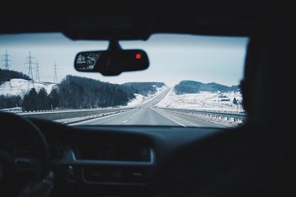 winterized car on road trip